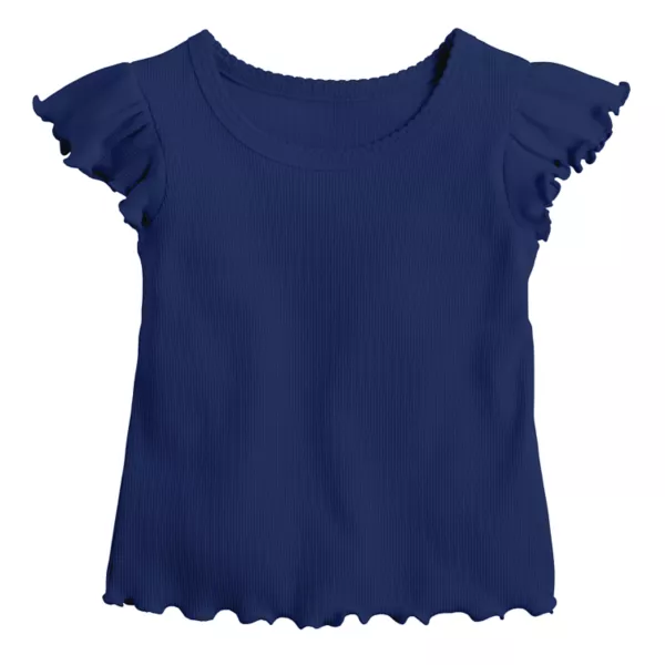 

Футболка с короткими рукавами-крылышками для девочек и малышек Jumping Beans, цвет river navy