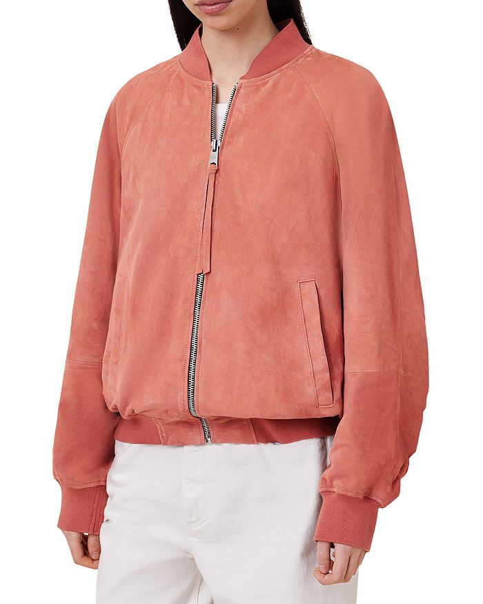 

Дана Бомбер из Замши ALLSAINTS, красный