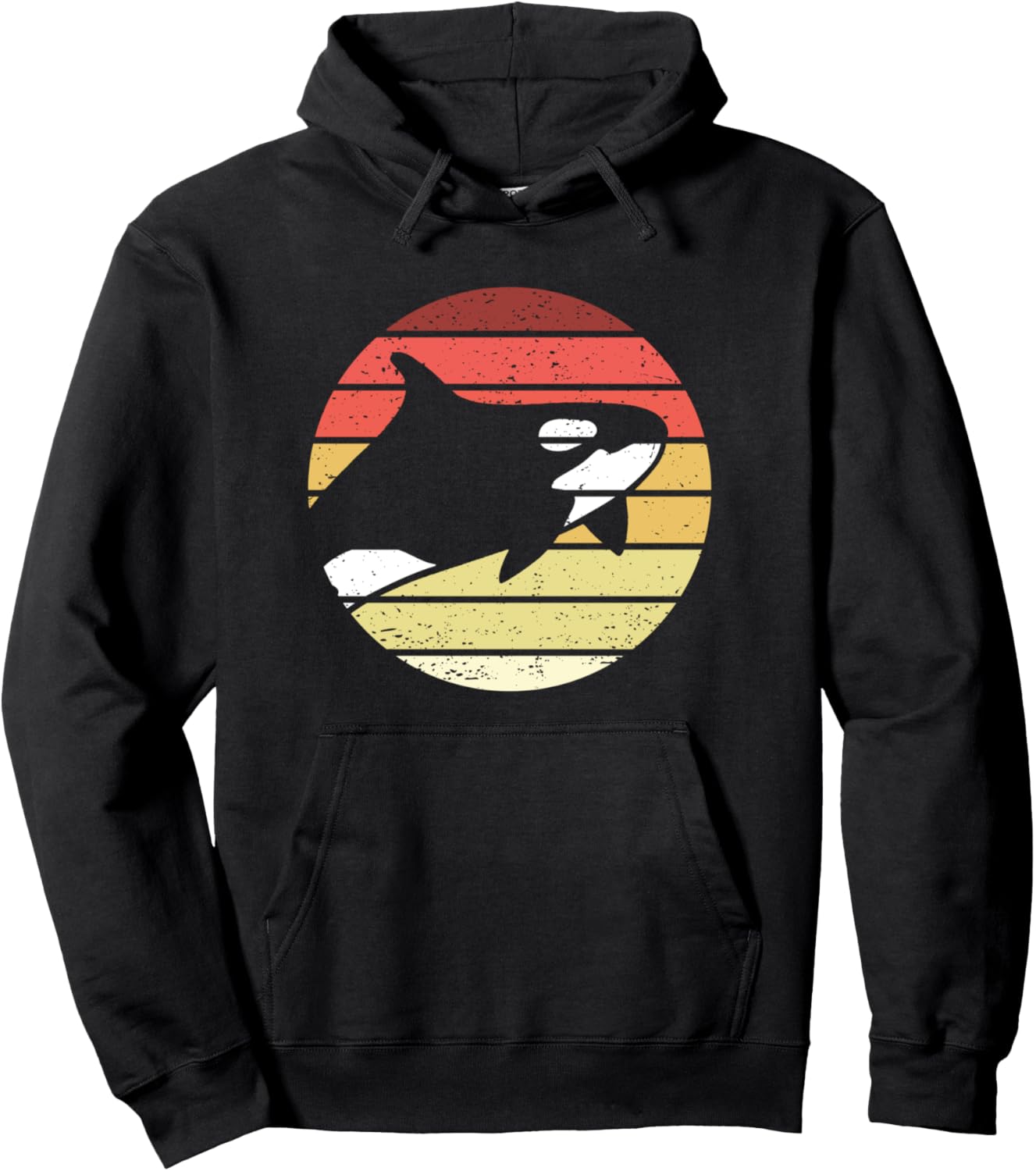 

Худи в винтажном стиле ретро от Orca Orca Accessories & Apparel Gifts For Women, Men, And Kids, черный