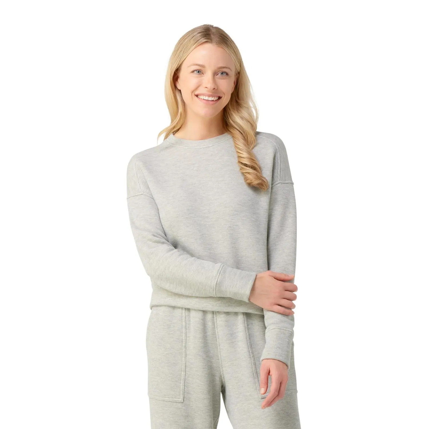 

Переработанный трикотажный укороченный свитшот - Женский Smartwool, Light Gray