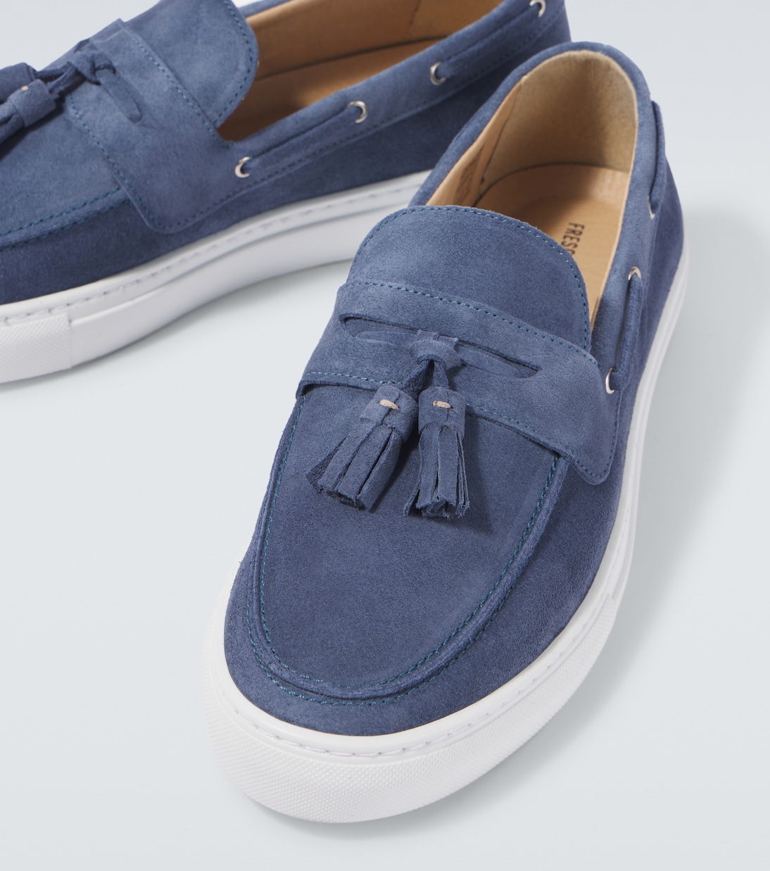 Монта замшевые лодочные туфли Frescobol Carioca, Denim Blue — фото 3