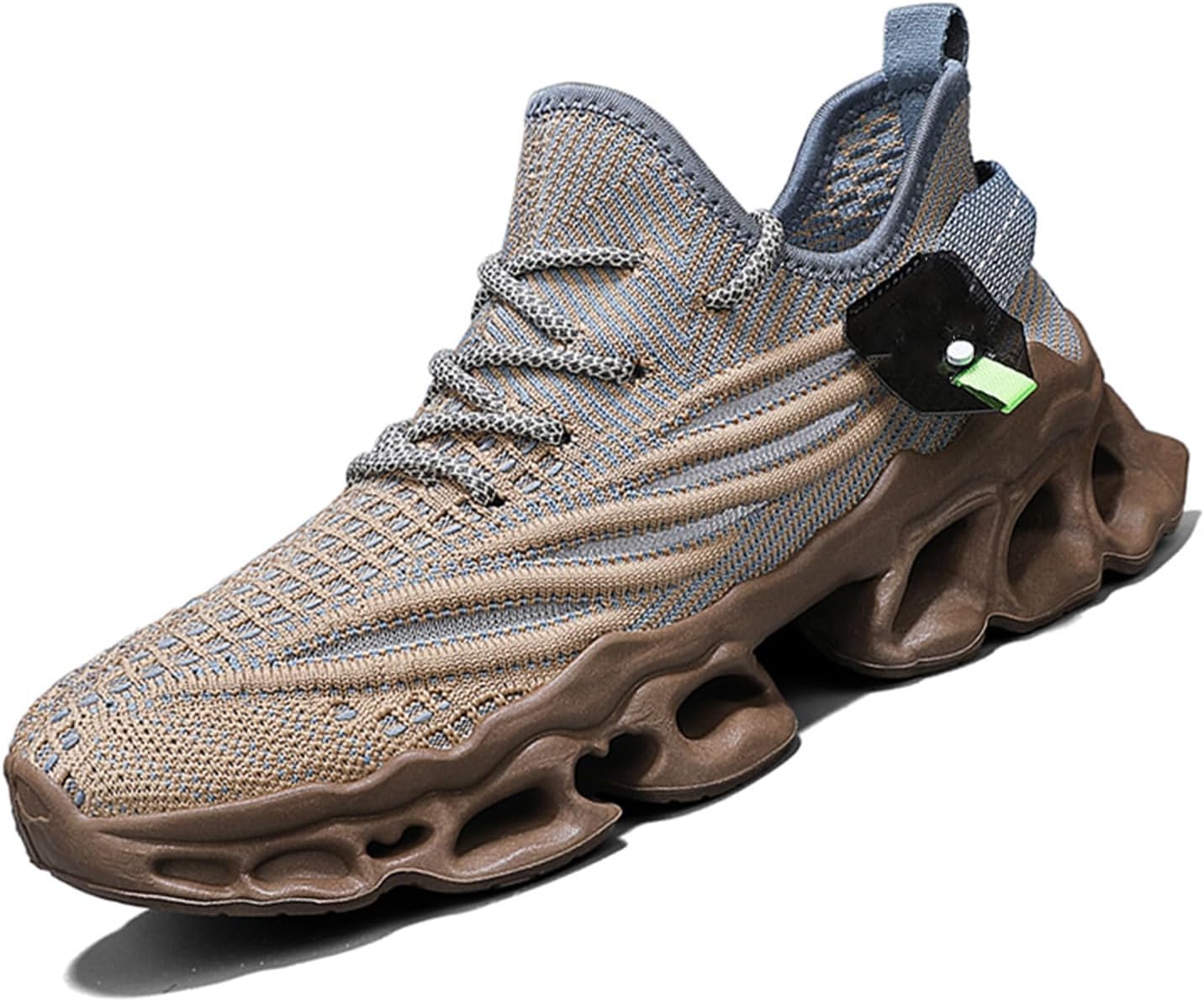 

Мужские модные кроссовки, повседневная обувь для ходьбы, легкие беговые кроссовки с амортизацией, спортивные кроссовки Spwagym, Brown-1