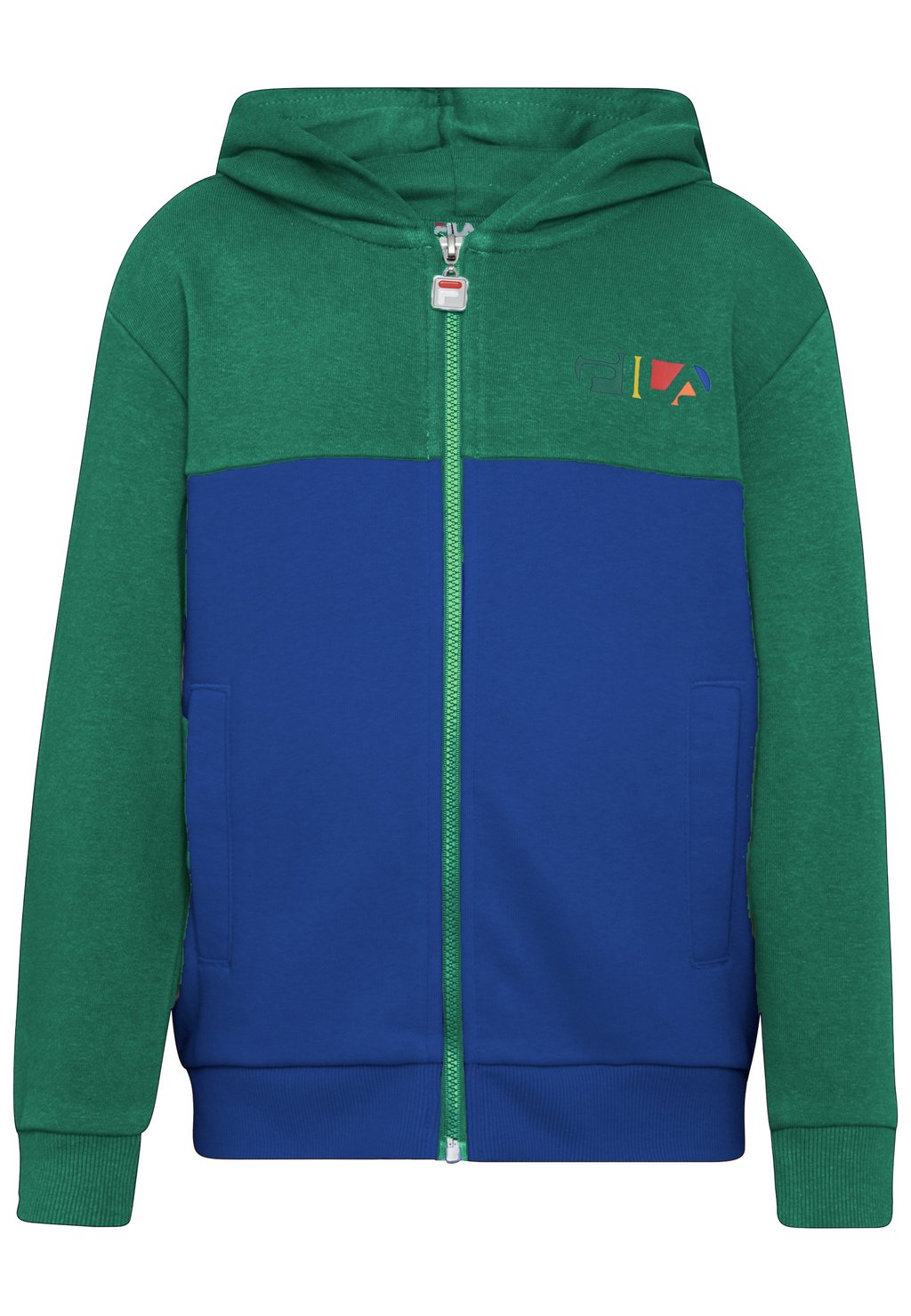 

Толстовка на молнии Apparel Bernstorf Blocked Graphic Fila, цвет verdant green