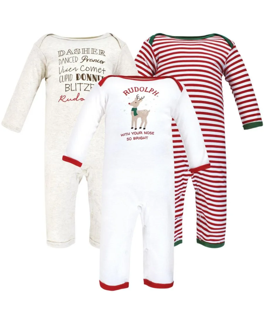 3 комбинезона в упаковке Hudson Baby, Rudolph Reindeer