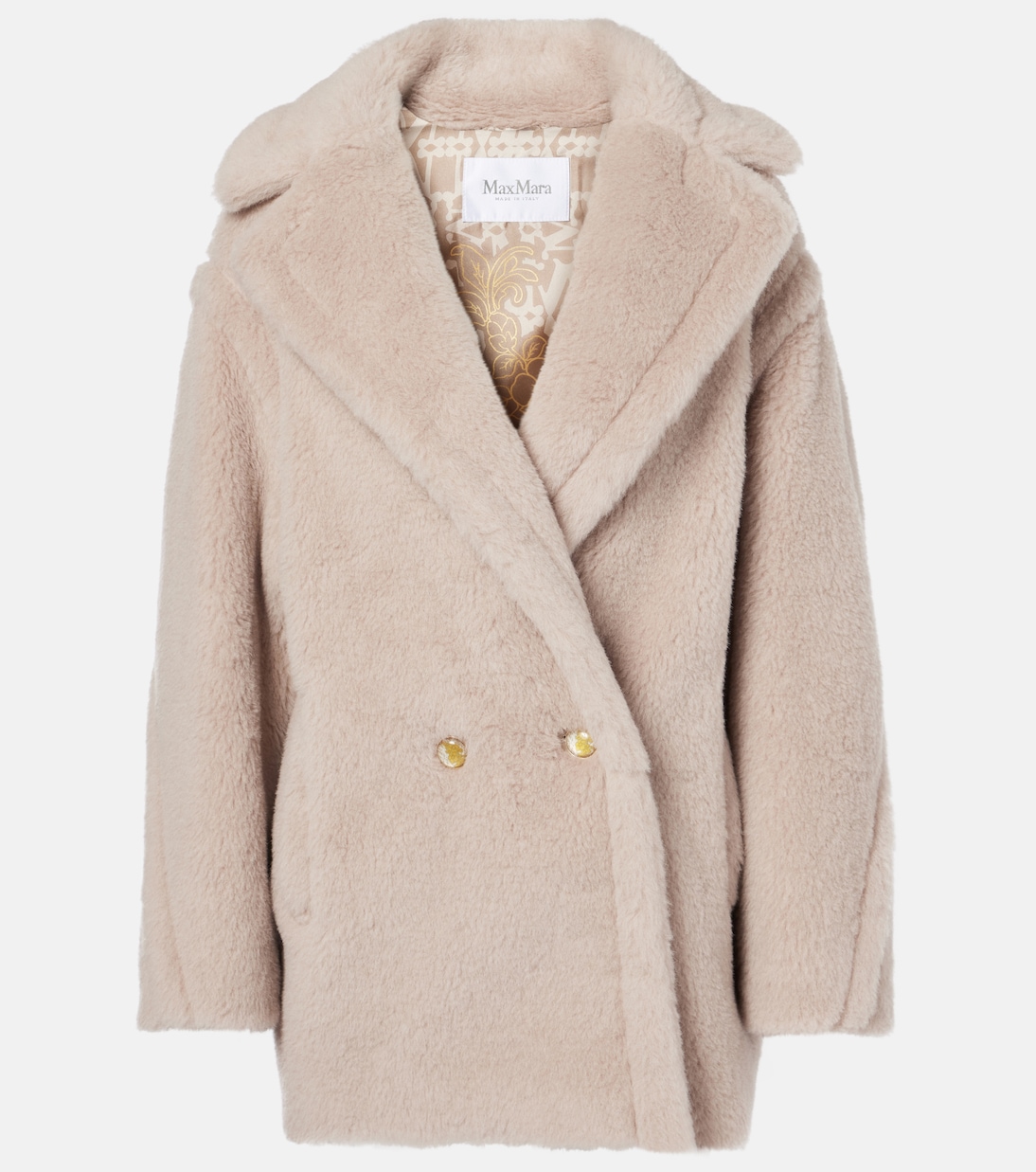 

Пальто-тедди из кубинской альпаки, шерсти и шелка Max Mara, Cacha