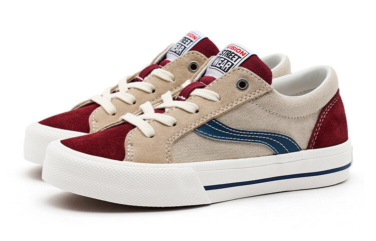 Детские парусиновые туфли Kids Low-top Red Vision Street Wear, красный — фото 3
