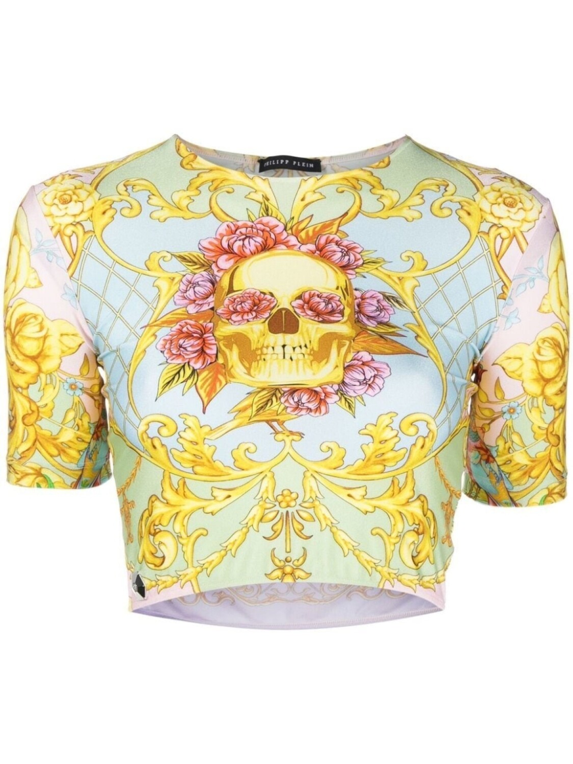 

Philipp Plein укороченный топ с принтом Baroque, зеленый