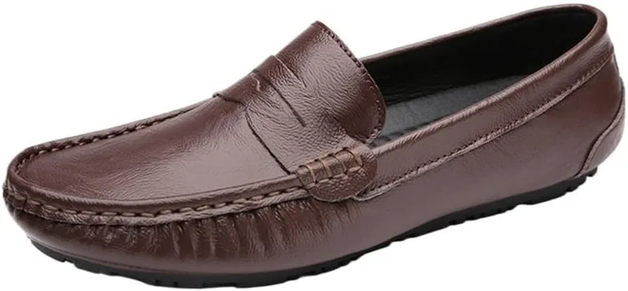 Лоферы кожаные Classic Leather Loafers, коричневый DHFIRUFSHLO