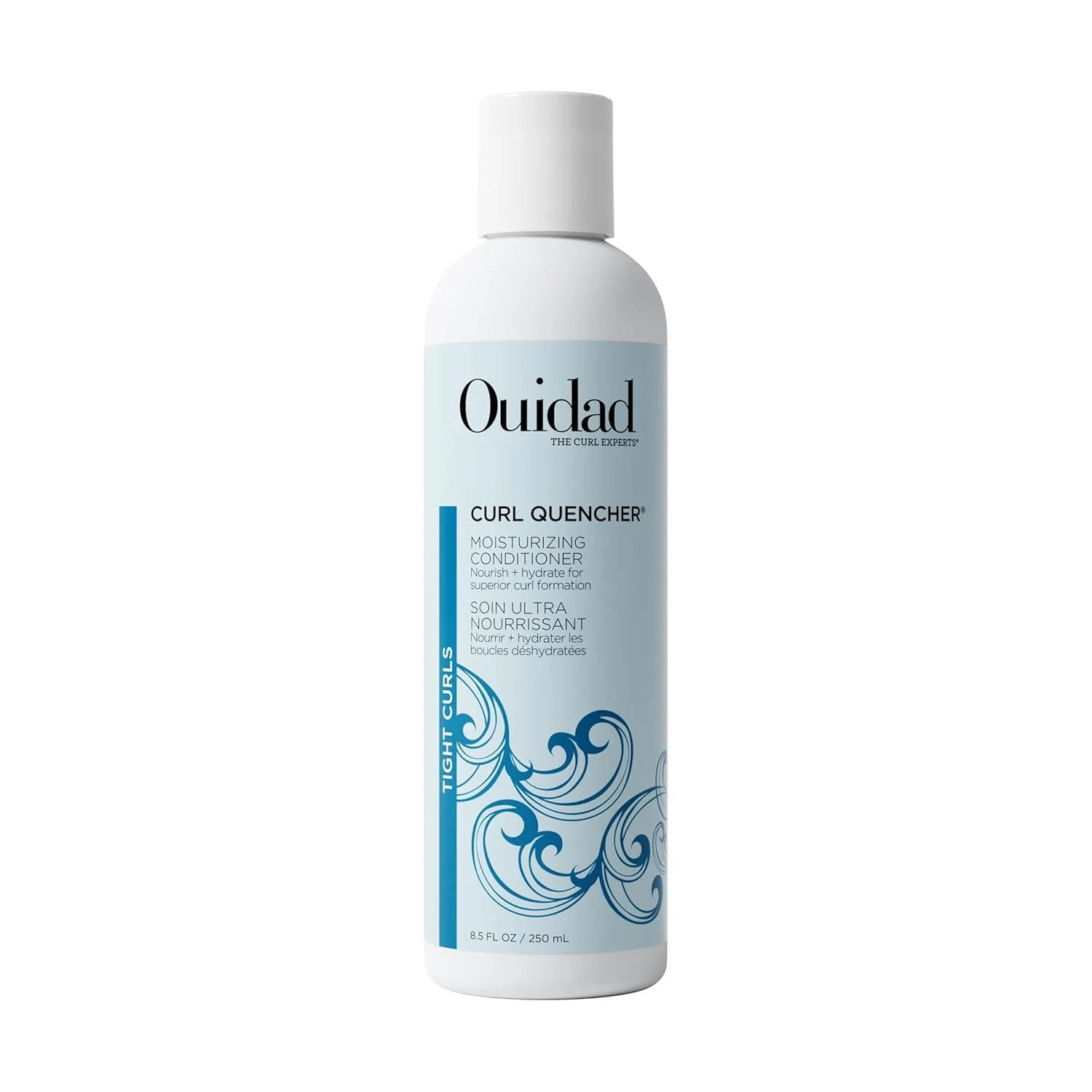 Набор Ouidad Curl Quencher: увлажняющий шампунь, кондиционер и крем для завитков, 251 мл каждый, питание, увлажнение, веган, для окрашенных волос, ромашка, витамины А и Е, контроль пушистости, для тугих локонов — фото 4