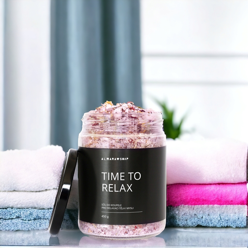 Расслабляющая соль для ванн Almara Soap, aromatas time to relax 450 гр — фото 2
