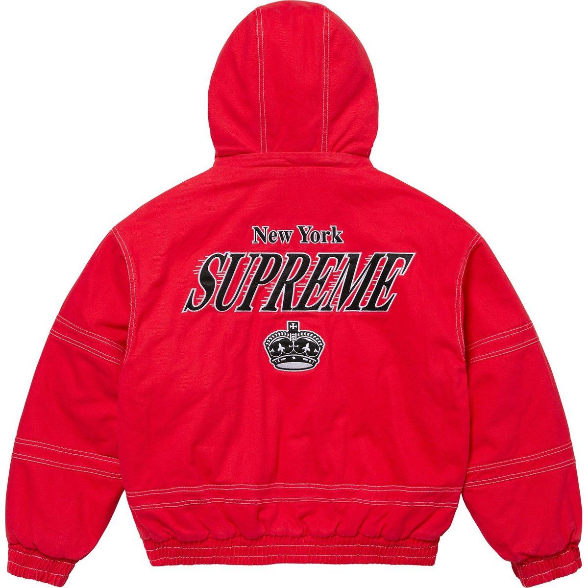 

Supreme Тканевая бейсбольная куртка Mitchell & Ness, Red/Red
