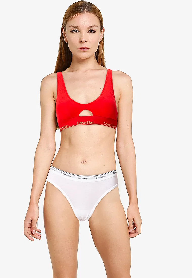 Бюстгальтер-бралетт, с легкой подкладкой, Calvin Klein, красный — фото 4