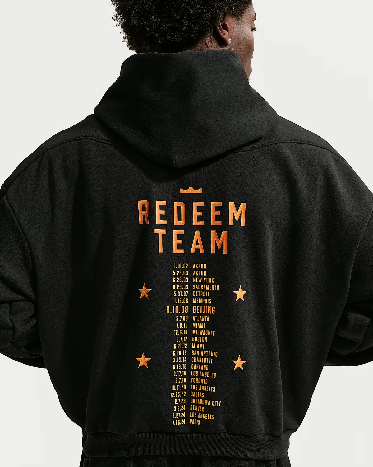 Мужская толстовка Therma-FIT Brushed Basketball Pullover Hoodie LeBron "Out For Redemption", Black — фото 2