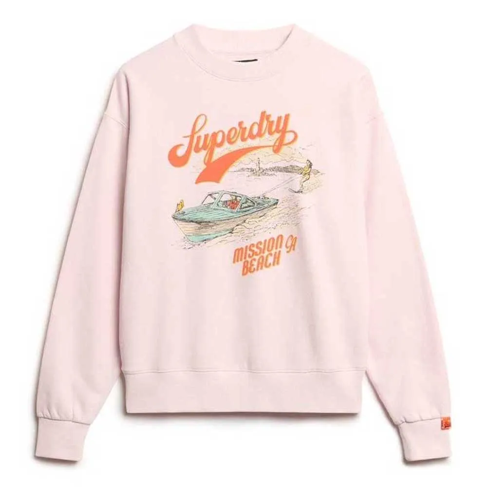 

Толстовка Superdry Souvenir Graphic Loose, розовый