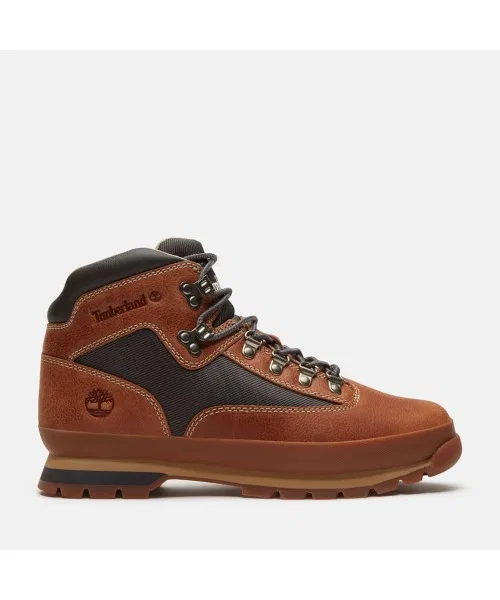 Ботинки Euro Hiker мужские Timberland из премиум-кожи, на шнуровке, тёмно-серые