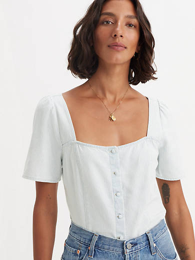

Блузка Pascale с коротким рукавом Levi's, цвет Smell Ya Later - Blue