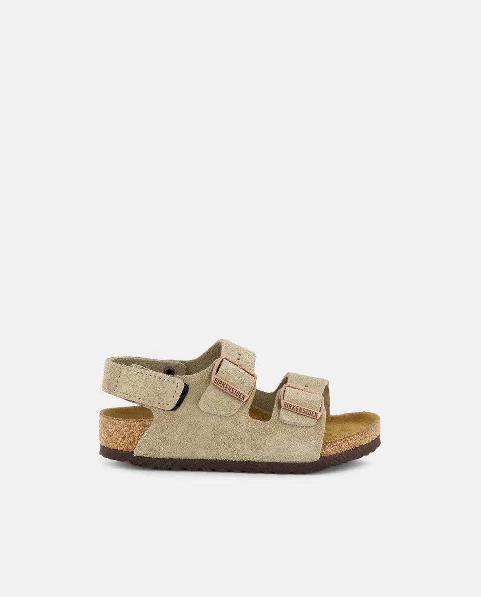 

Открытые сандалии Milano HL для мальчиков из замши Birkenstock, цвет Topo