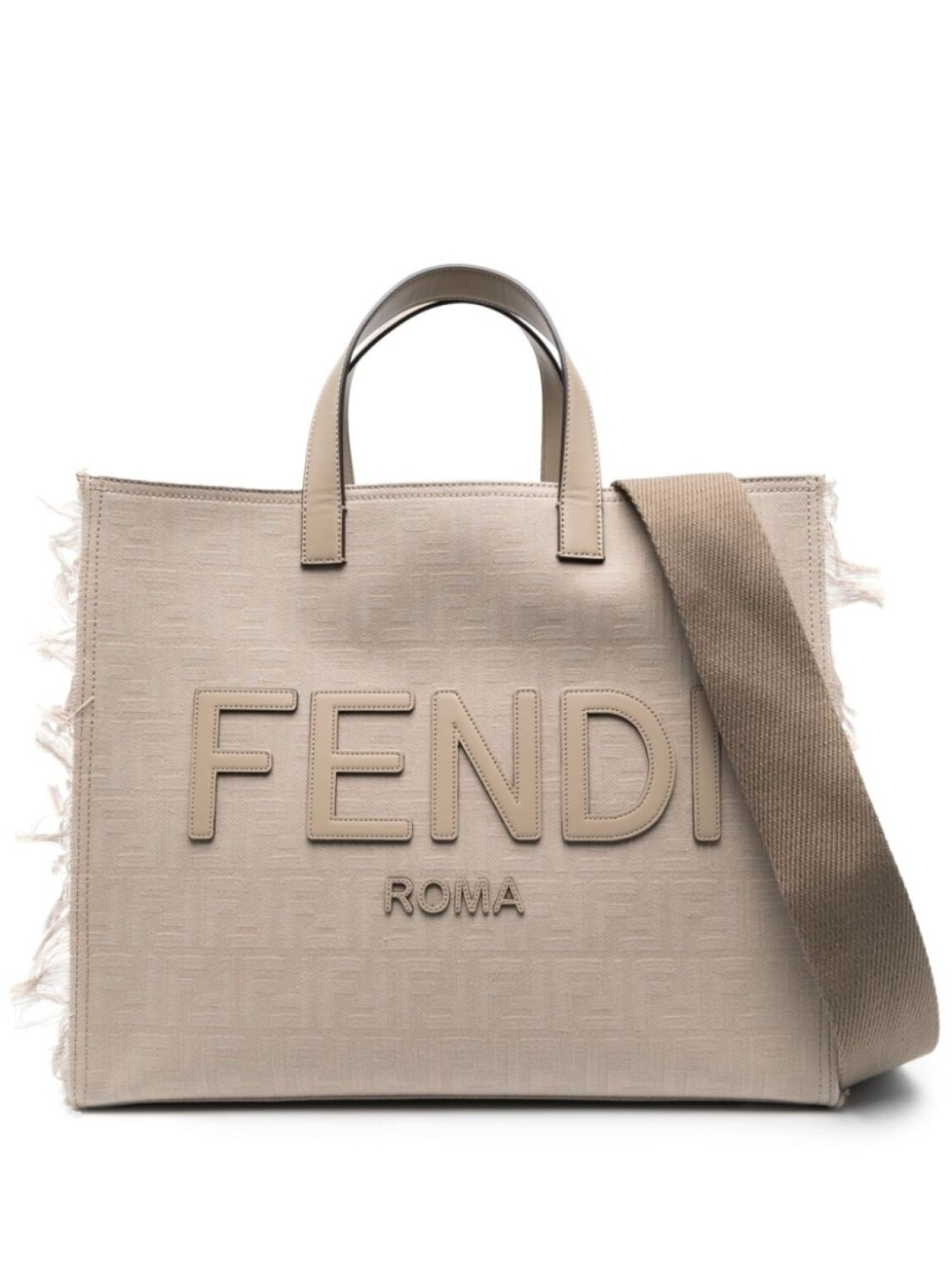 

Жаккардовая сумка-тоут FENDI FF, серый