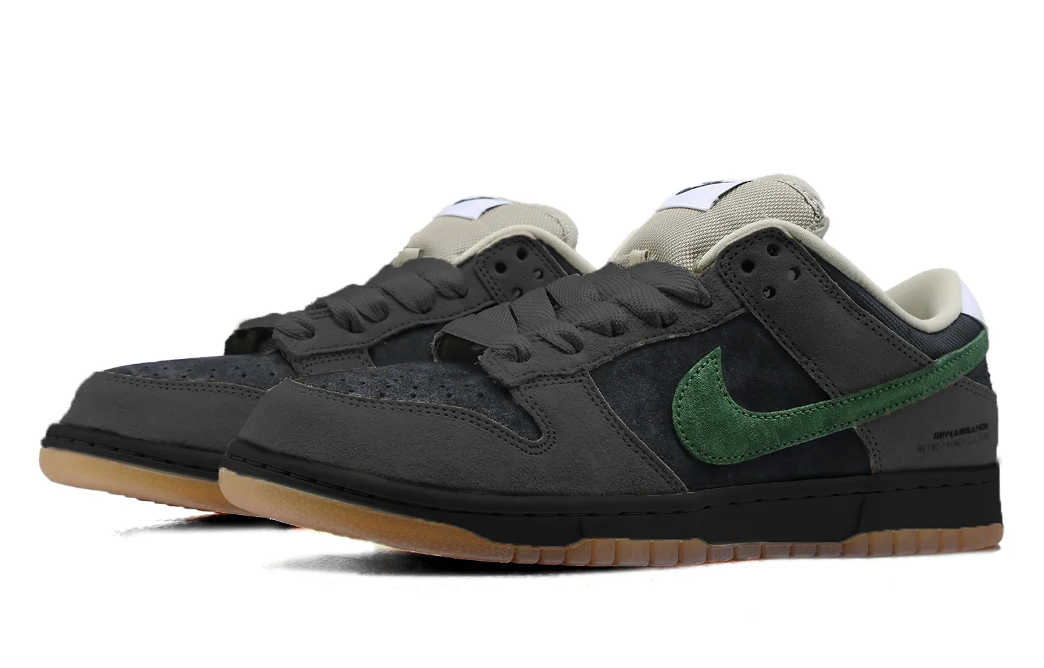 Nike Dunk SB Black Hole Mesh, Suede Coverage Abrasion Resistant, Breathable Low top кроссовки для скейтбординга мужские — фото 4