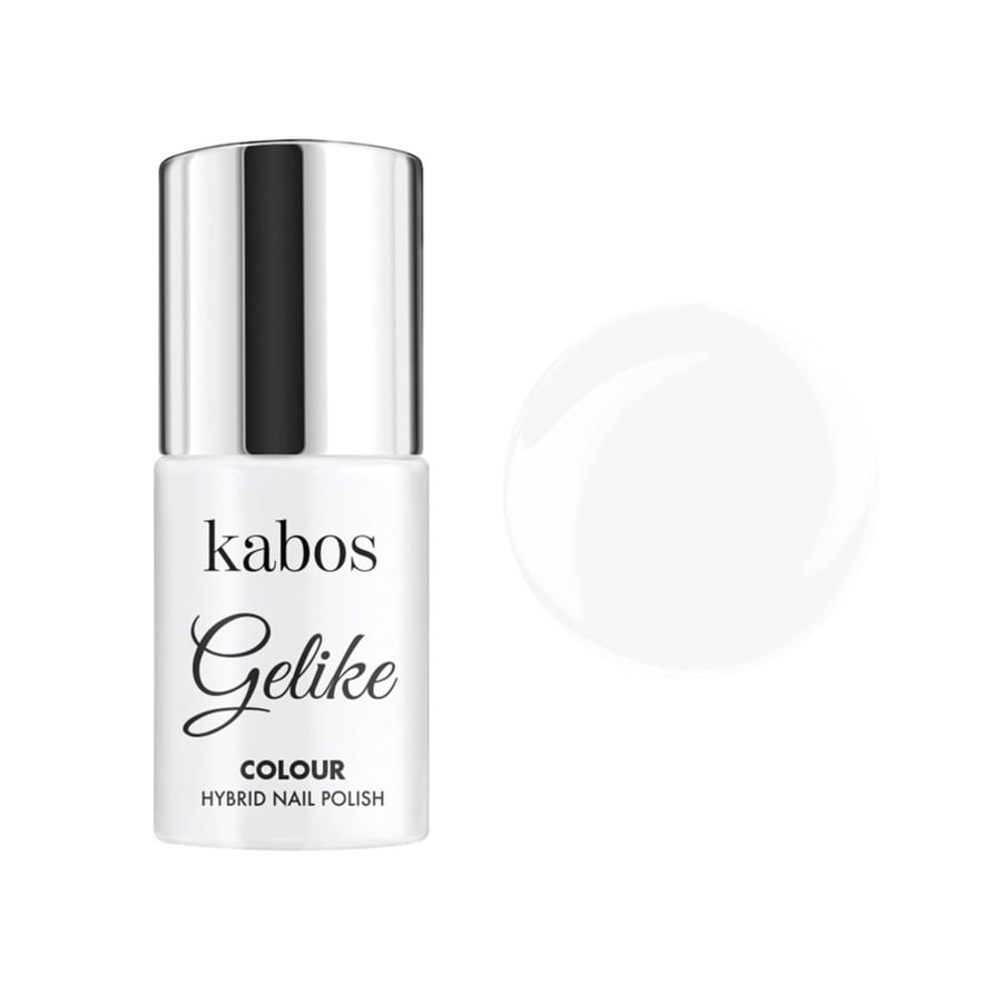 

Kabos, Гибридный лак для ногтей, цвет Gelike Pure White, 5 мл