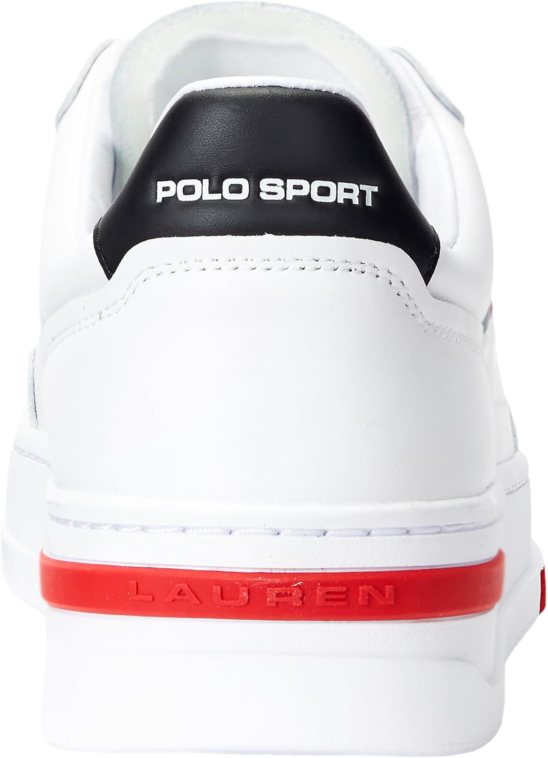 Polo Ralph Lauren мужские кожаные кроссовки low top lace, White — фото 2