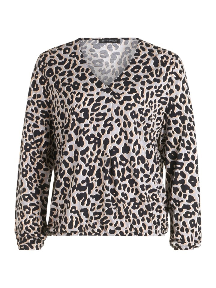 

Футболка Betty Barclay Casual-Shirt mit Gummizug, цвет Grau/Schwarz