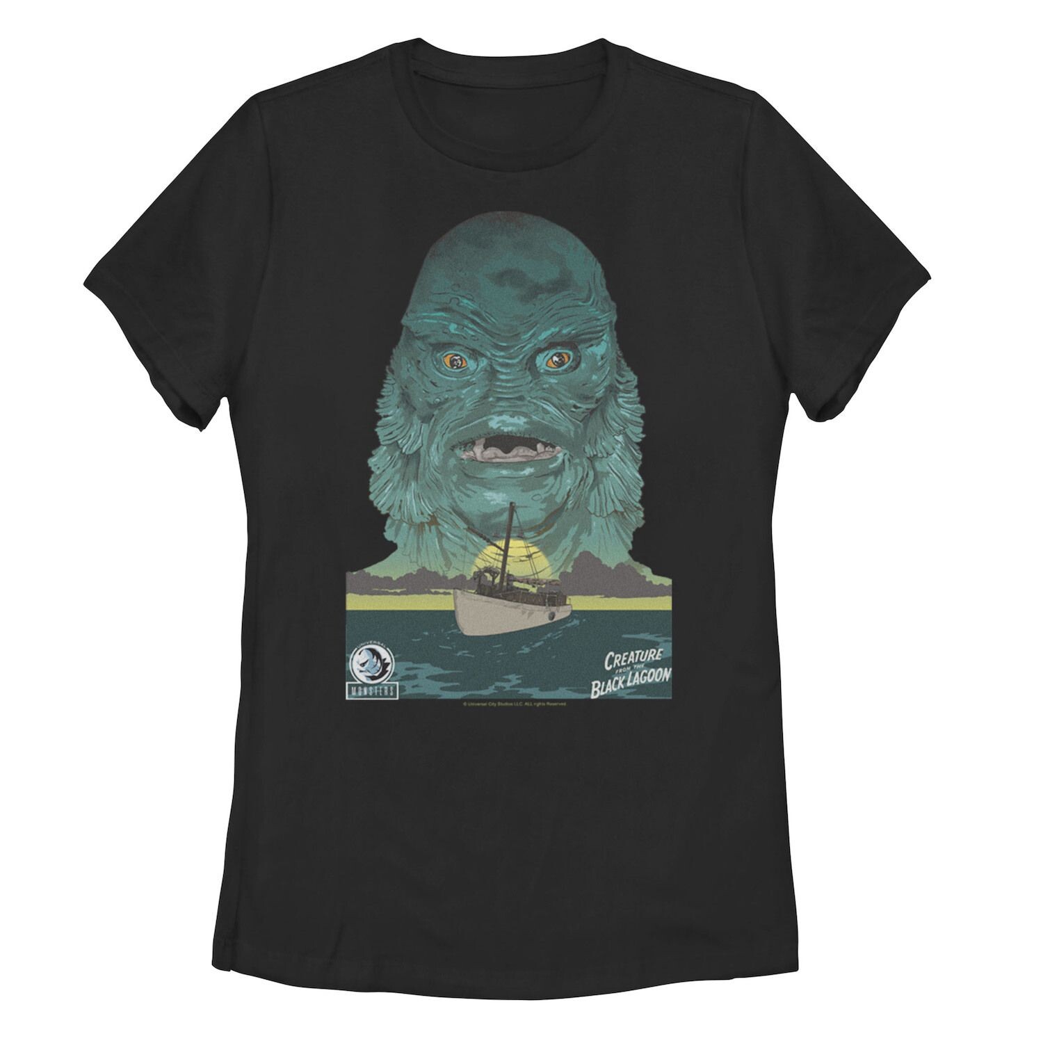 

Футболка Universal Monsters Creature From The Black Lagoon для юниоров с графическим рисунком Licensed Character