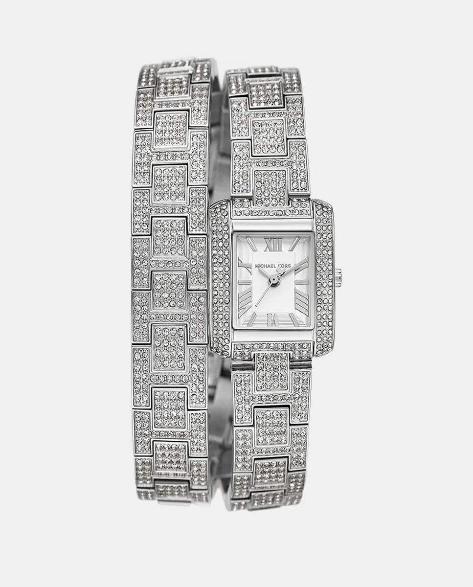 

Женские часы MK4836 из стали и кристаллов Michael Kors, серебряный