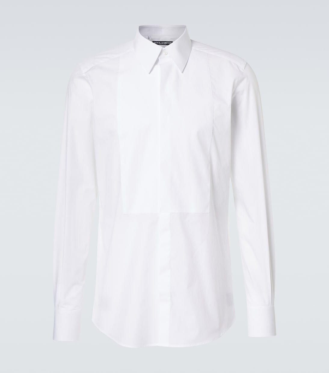 

Рубашка-смокинг из хлопка Dolce&Gabbana, цвет optical white