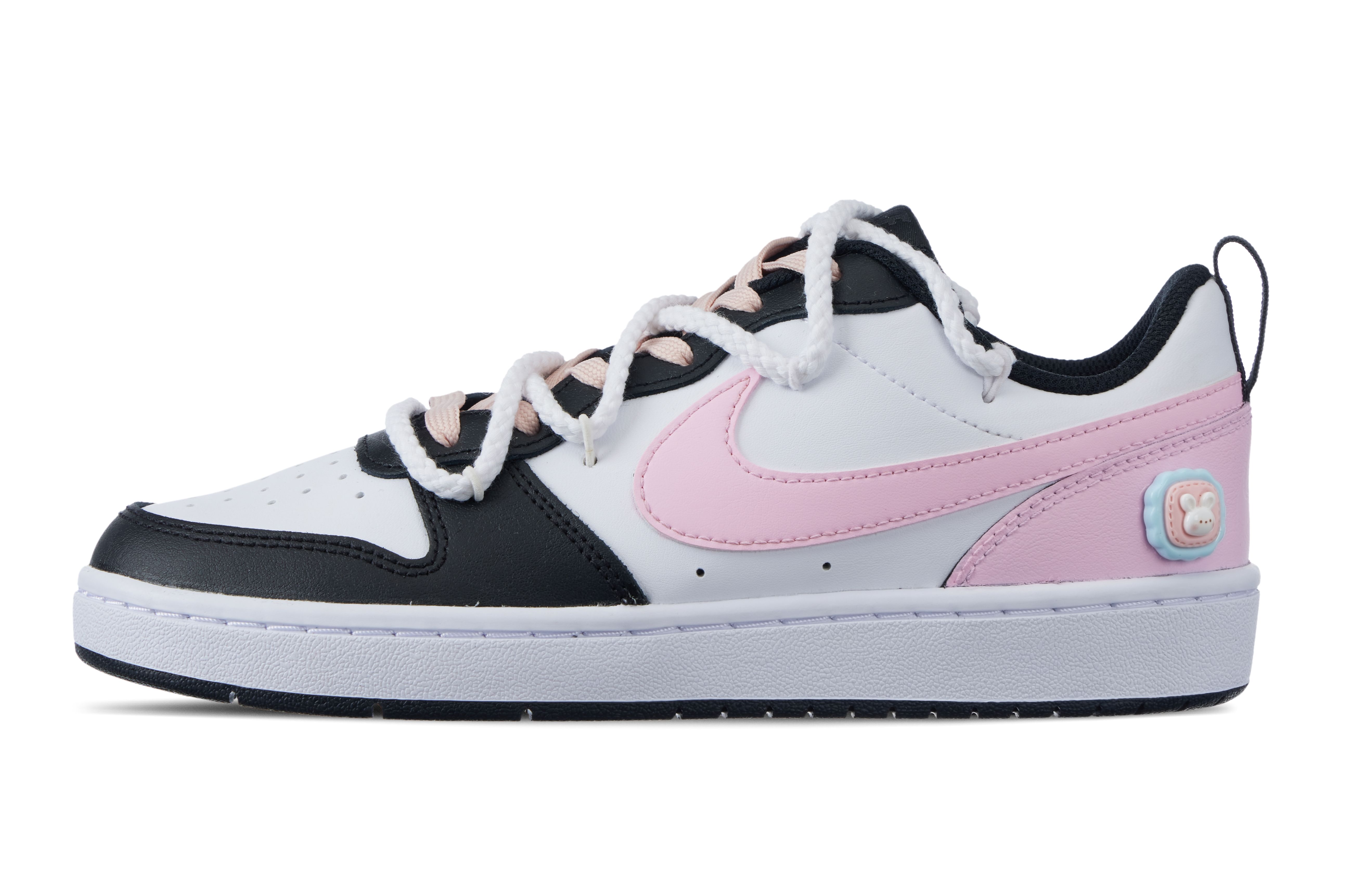 

Кроссовки Nike Court Borough 2 Skateboarding Shoes Women's Low-top Black/pink/white, розовый