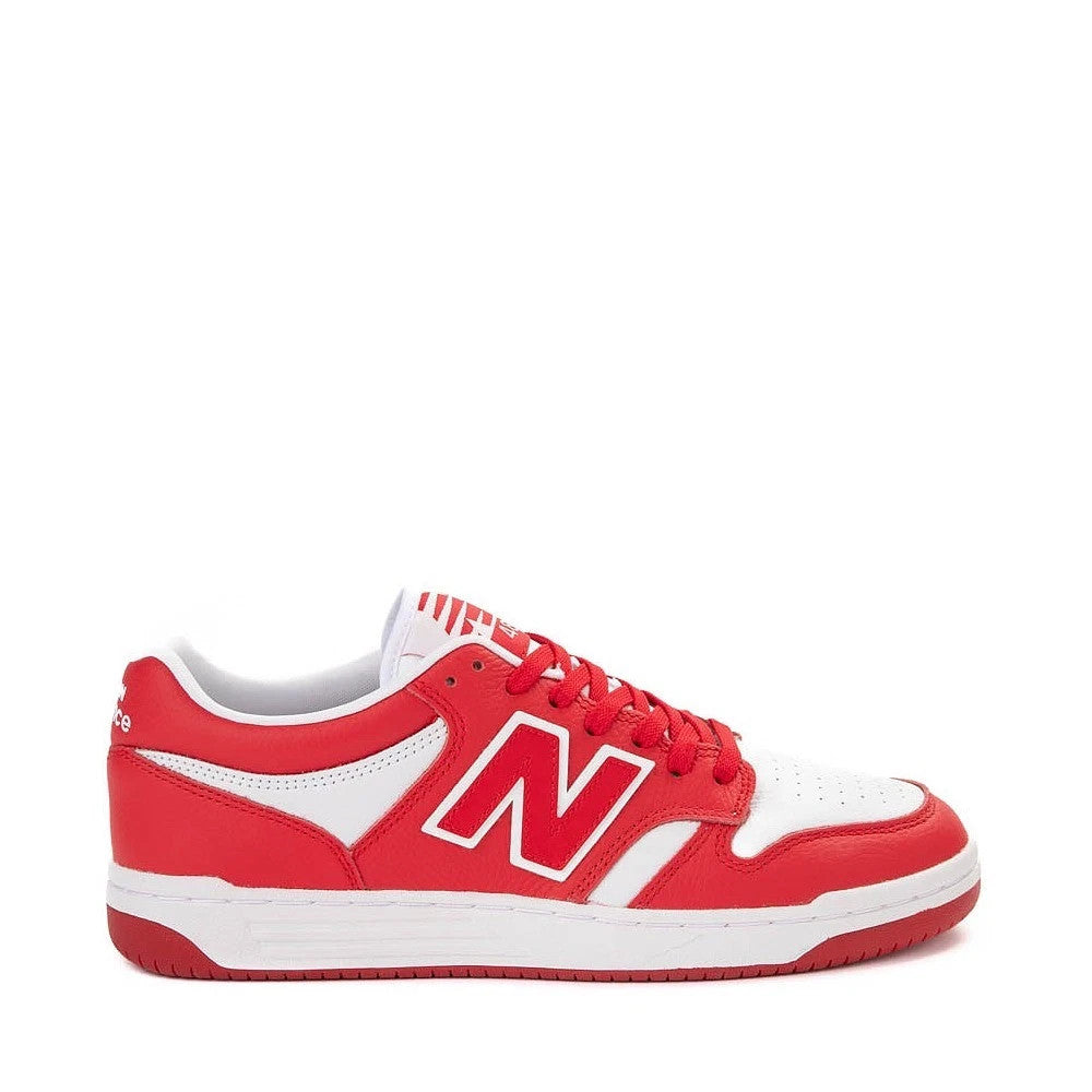 Мужские кроссовки New Balance 480 BB480LHR из красной и белой кожи, DWA1913 New Balance, белый — фото 2