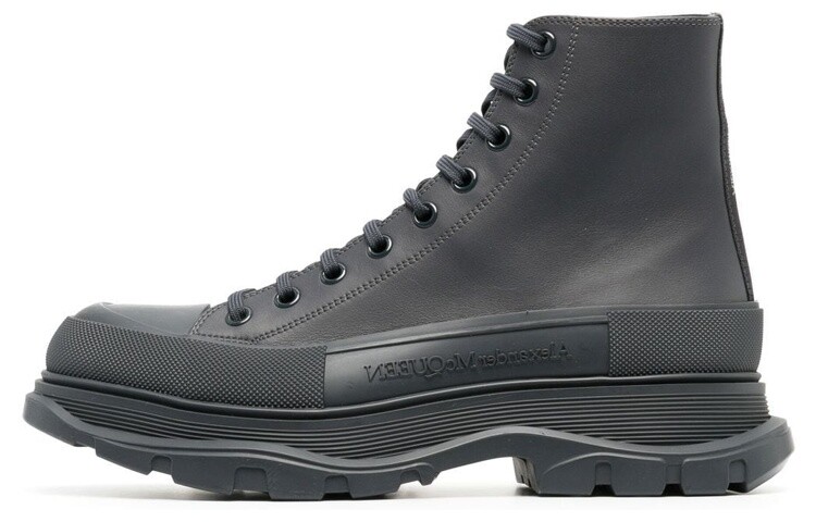 Alexander McQueen Tread Slick Boots Grey