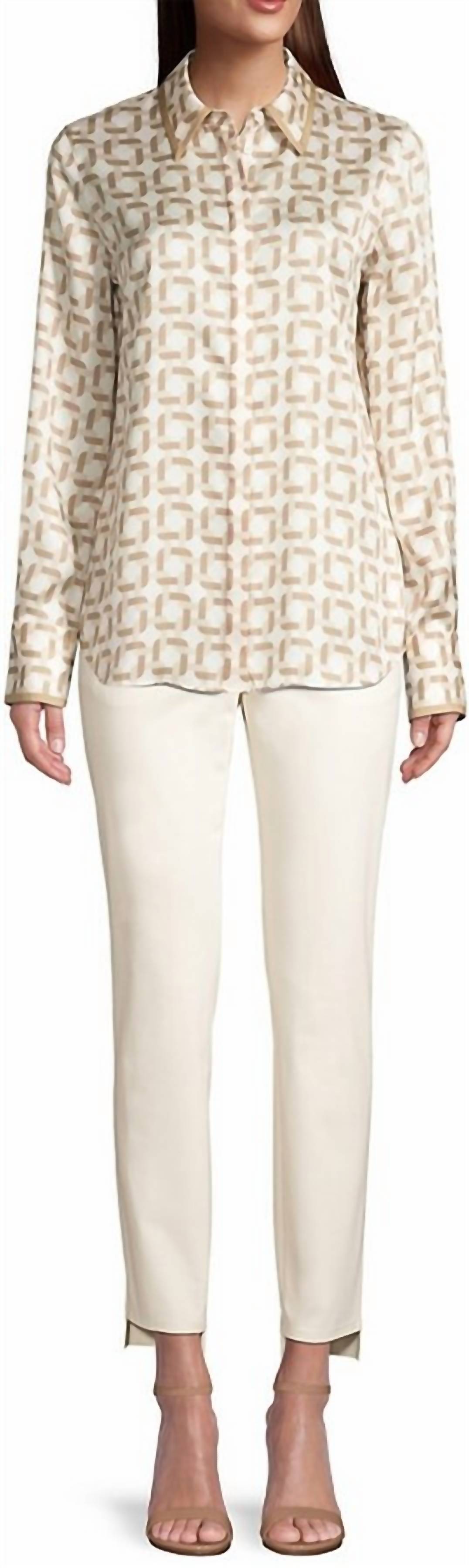 

Брюки Manhattan цвета экрю Lafayette 148, цвет ecru