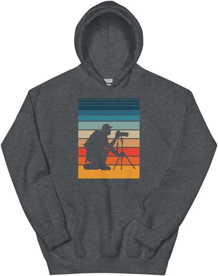 Толстовка в стиле ретро-фотографии, Vintage Camera Man, подарок фотографу, пуловер Generic, Dark Heather