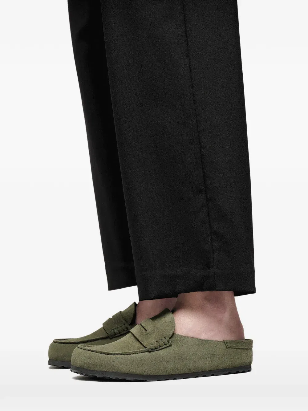 Неаполитанские замшевые лоферы с обшивкой из натуральной кожи Birkenstock, зеленый — фото 4