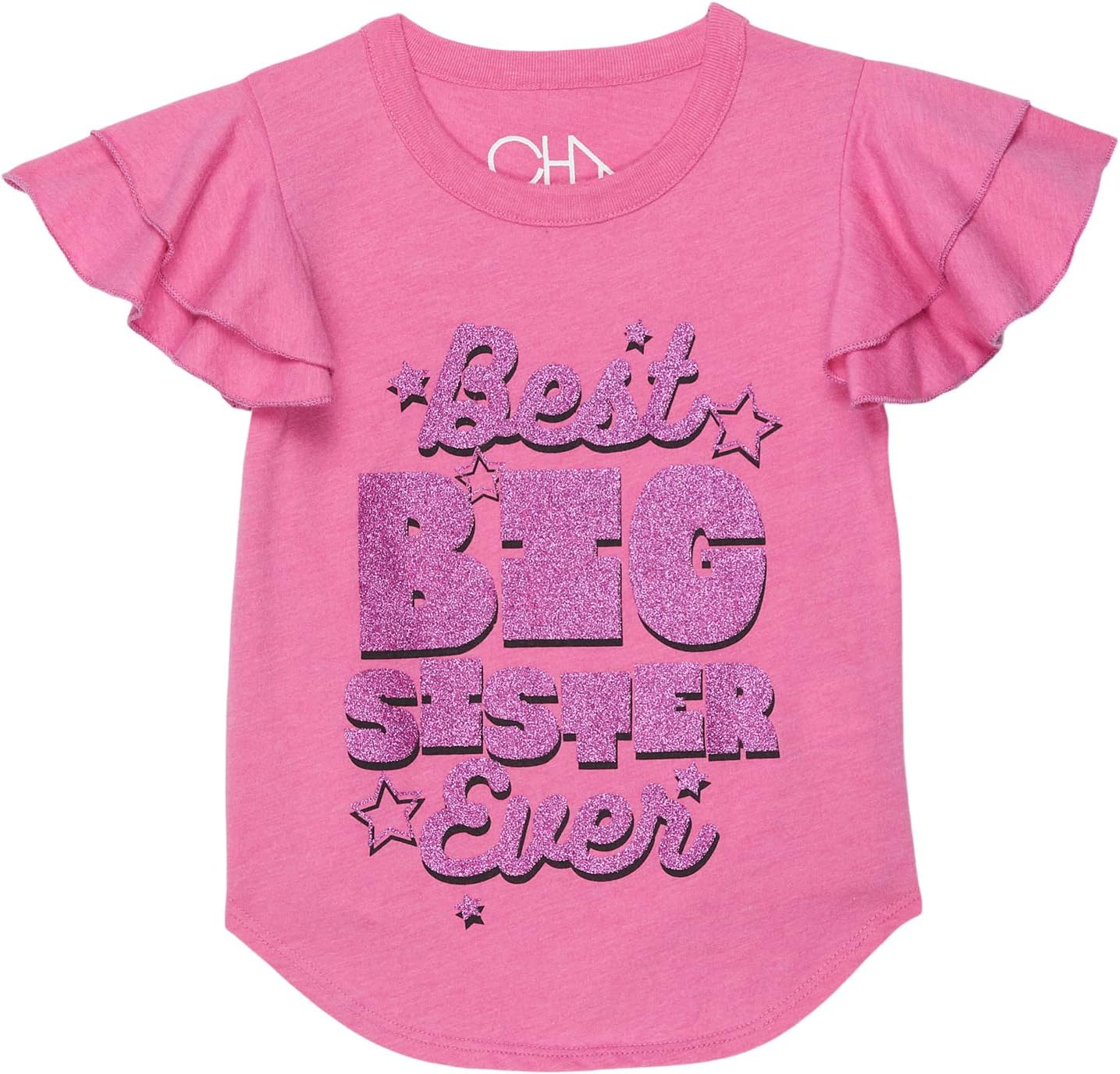 

Футболка Chaser Kids Super Soft Vintage Jersey Flutter Sleeve Shirttail Tee, Cotton Candy