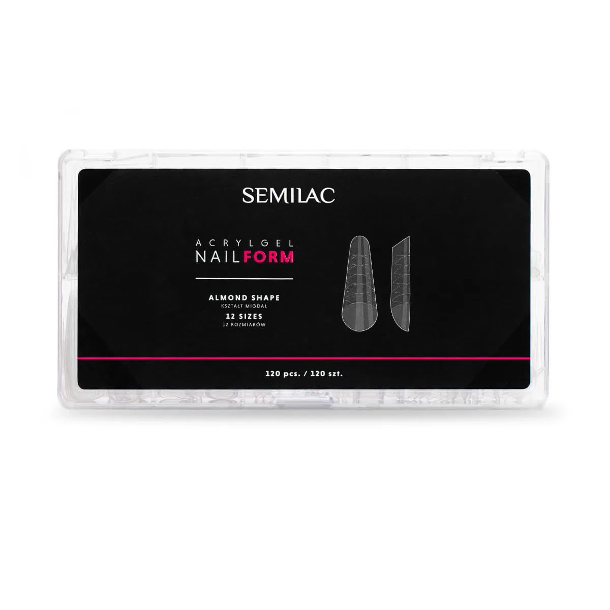 Формы для акрилового геля Semilac Acrylic Gel Nail Form Almond, 120 шт. Semilac, Acrylic Gel Nail Form Almond