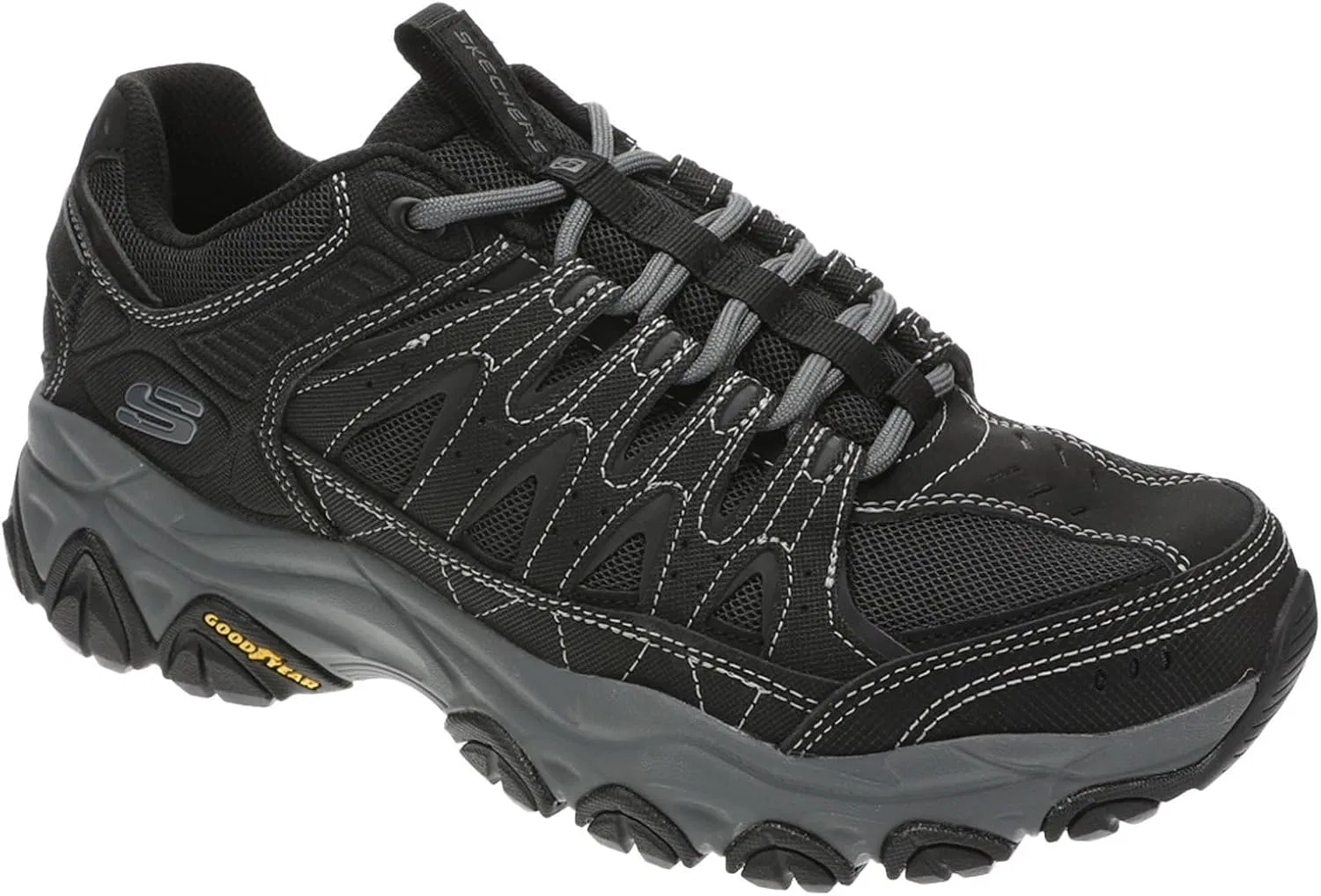 Мужские кроссовки Skechers Afterburn, размер M, средняя длина, оксфорд, Black Anthracite