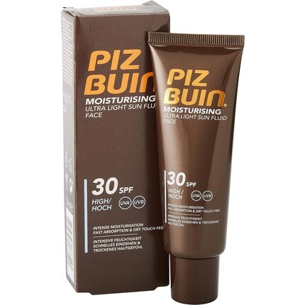 

Увлажняющий ультралегкий солнцезащитный флюид для лица Spf 30, 50 мл, Piz Buin