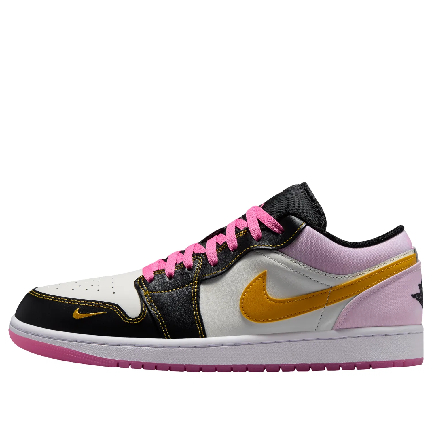 Кроссовки Air Jordan 1 Low SE 'Black Pinksicle University Gold' IV2442-010, розовый