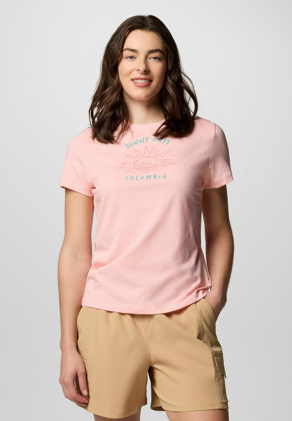 

Футболка с принтом RUBY SPRINGS GRAPHIC SHORT SLEEVE Columbia, фуксия