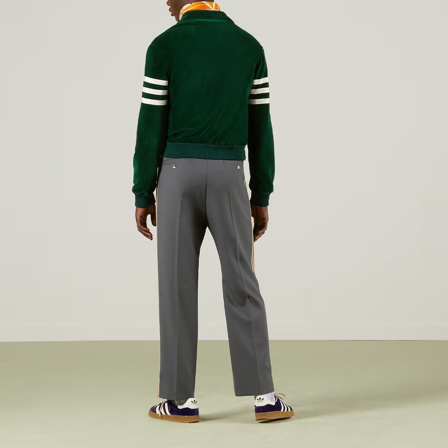 Куртка Adidas X Мужская зеленая Gucci, зеленый — фото 3