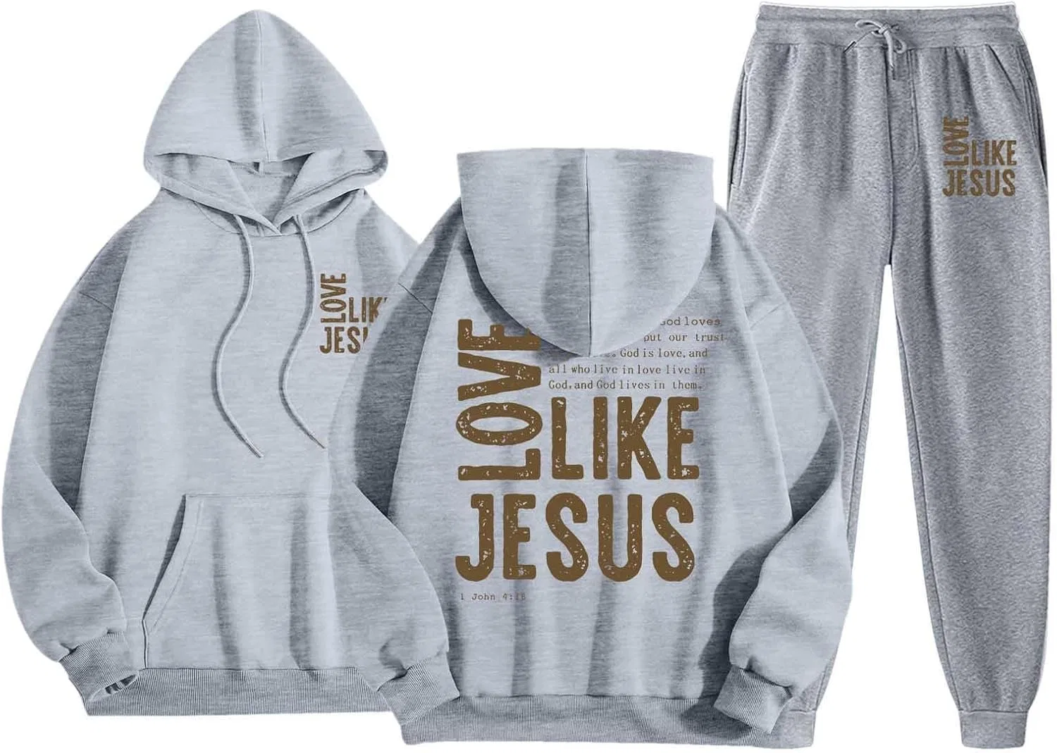 Спортивные костюмы Jesus для женщин, любящие Иисуса, христианские худи и спортивные штаны, комплекты для отдыха, два предмета, спортивный костюм, осенняя одежда