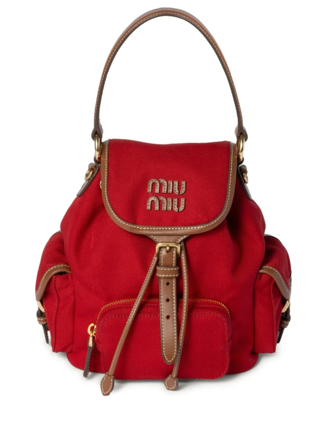 

Рюкзак с логотипом Miu Miu, красный
