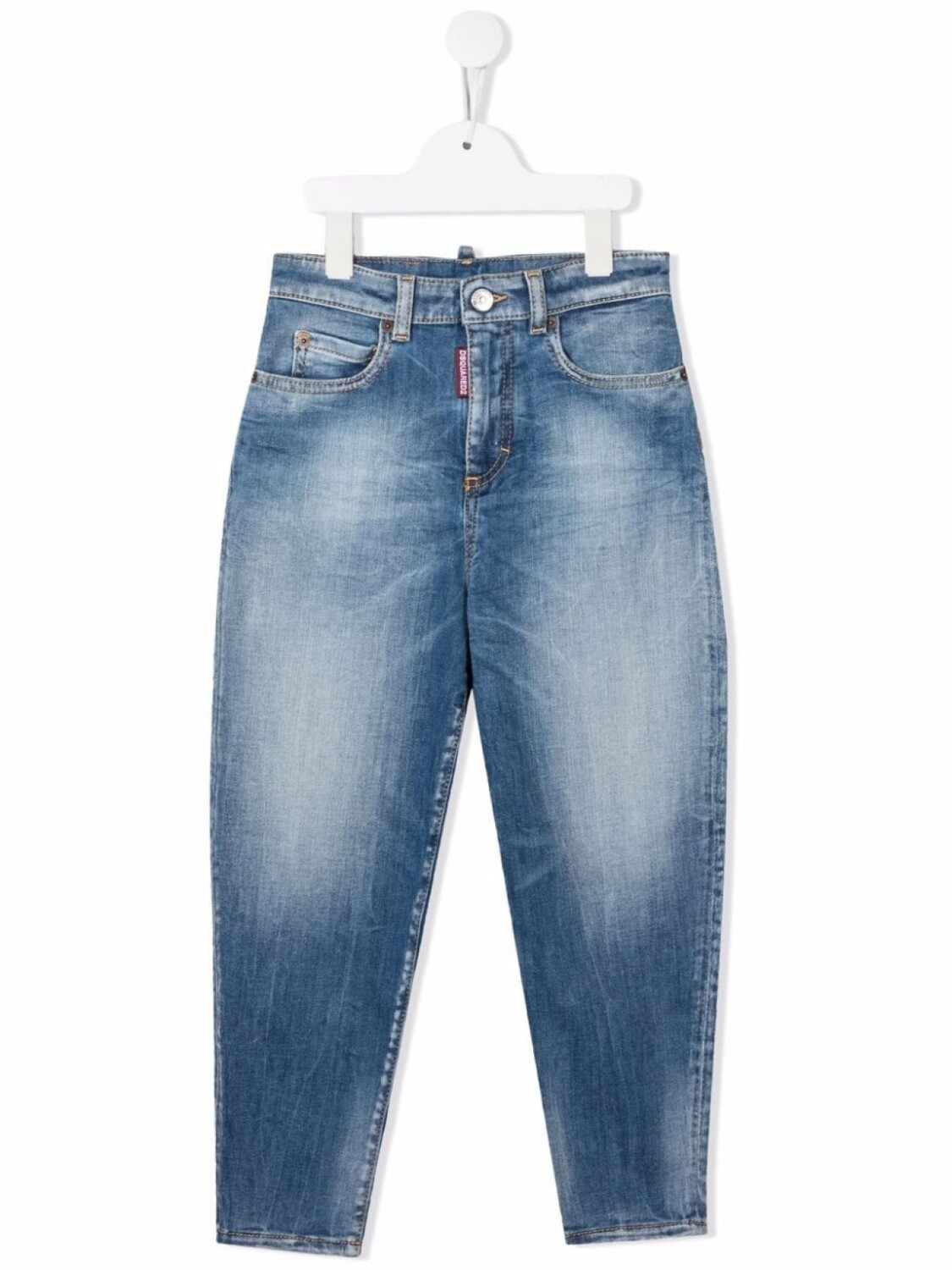 

Узкие джинсы средней посадки Dsquared2 Kids, синий