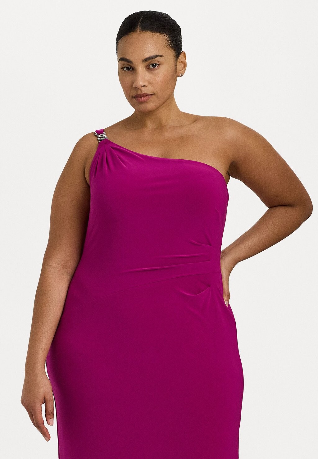 

Платье из джерси JERSEY ONE-SHOULDER GOWN Ralph Lauren, фиолетовый