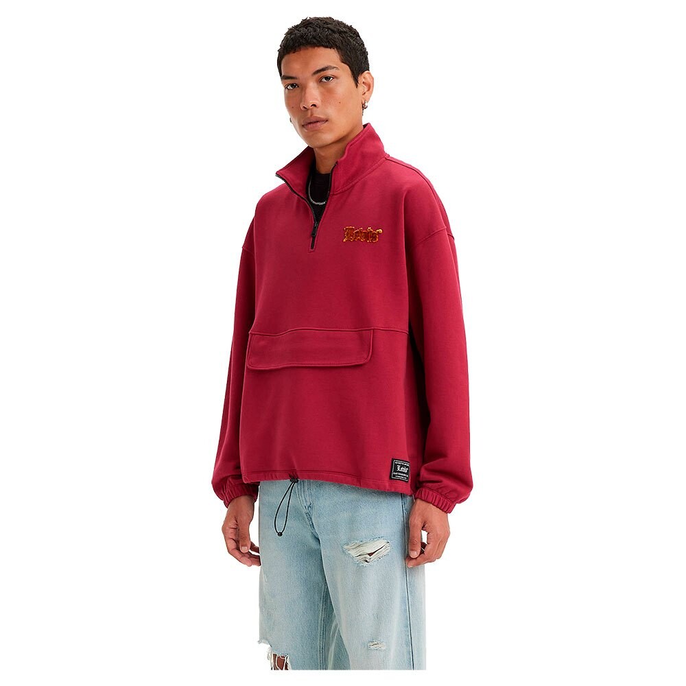 

Толстовка Levi´s Relaxed Graphic 1/4 Zip Pouch, красный