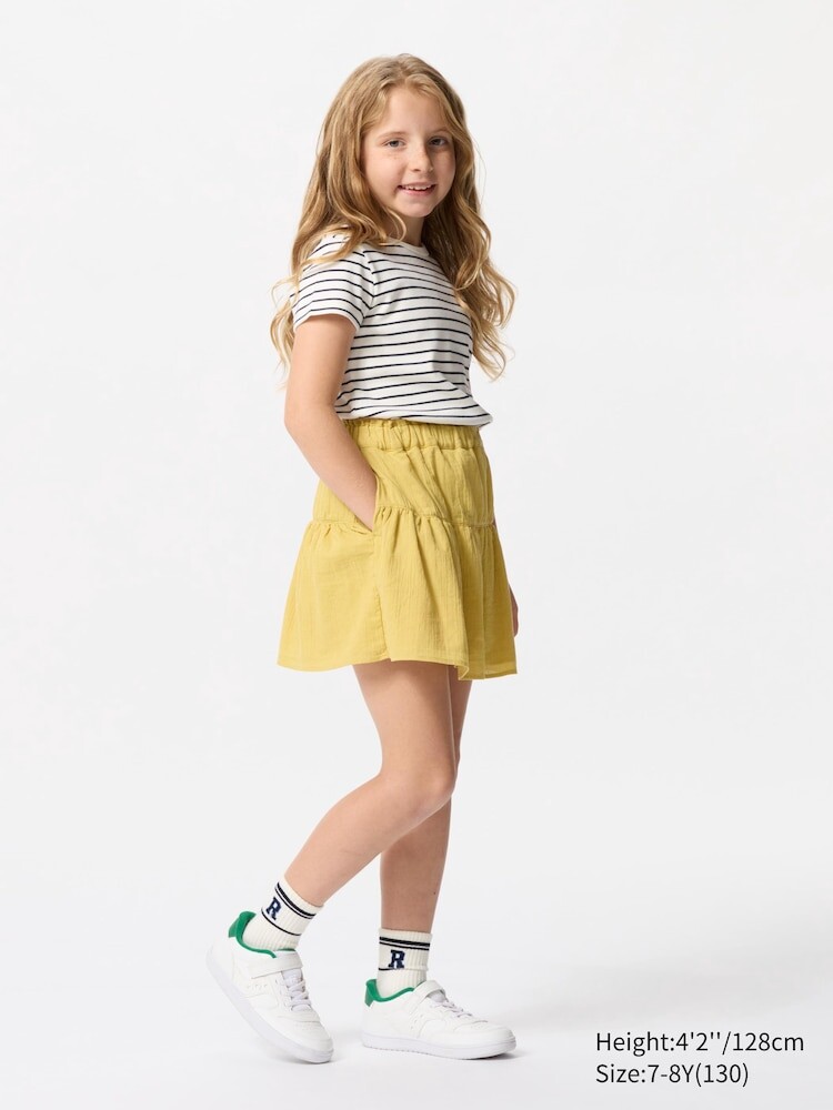 

Многоярусная мини-юбка Uniqlo, цвет 44 желтый