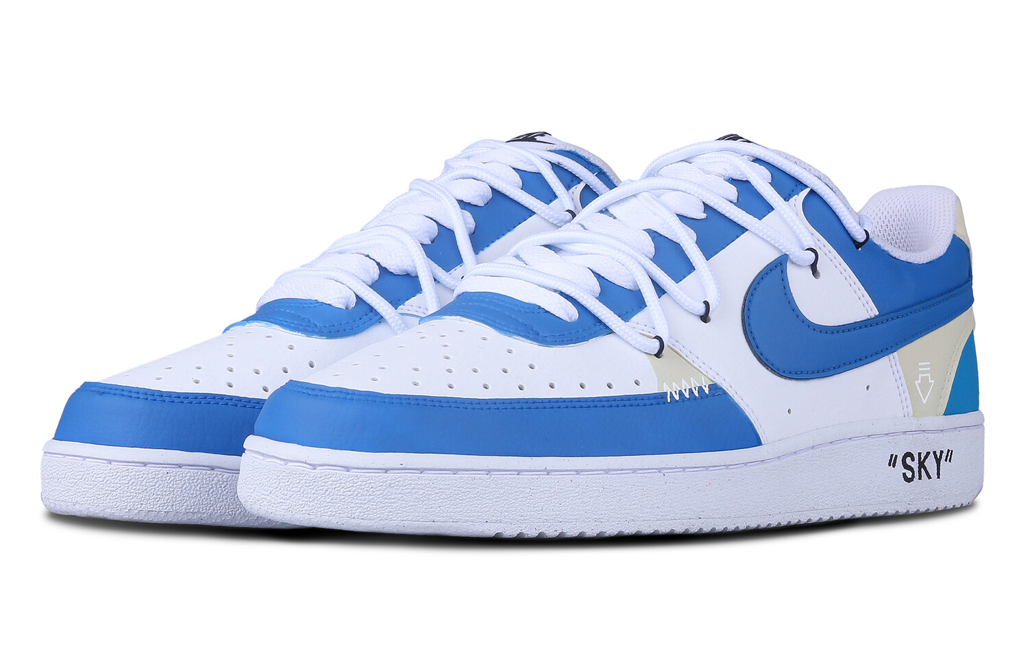 

Кроссовки Nike Court Vision 1 Skateboarding Shoes Unisex Low-top Blue/white, голубой, Синий, Кроссовки Nike Court Vision 1 Skateboarding Shoes Unisex Low-top Blue/white, голубой