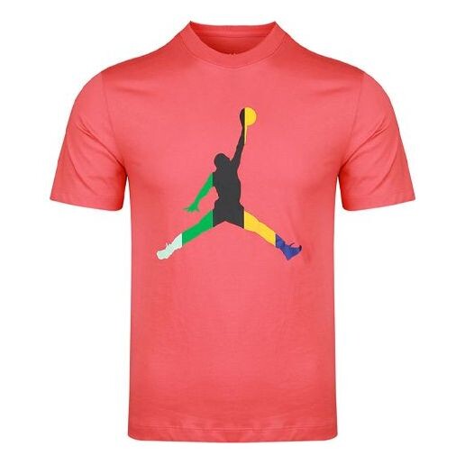 

Футболка men's sport dna jumpman round neck short sleeve coral red t-shirt Air Jordan, красный